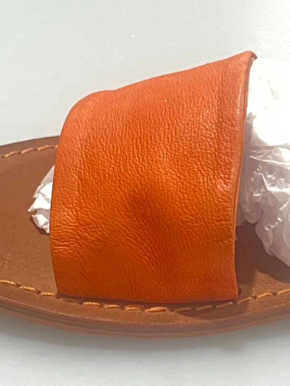 Matisse Orange Leather Slide Summer Sandals NWOT  - Size 7M